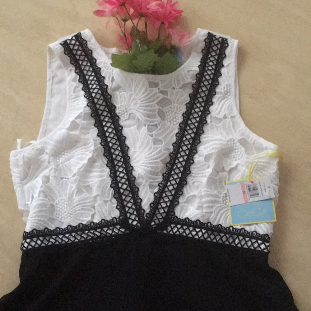 Beautiful black and white flare dress